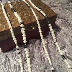 White House Black Market Faux Pearl Opera